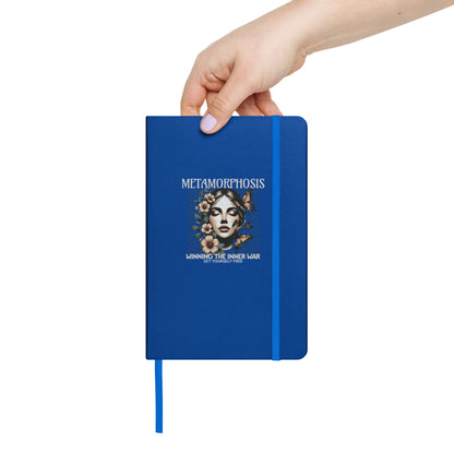 Inspirational Hardcover Notebook with Elastic Closure 'Metamorphosis'