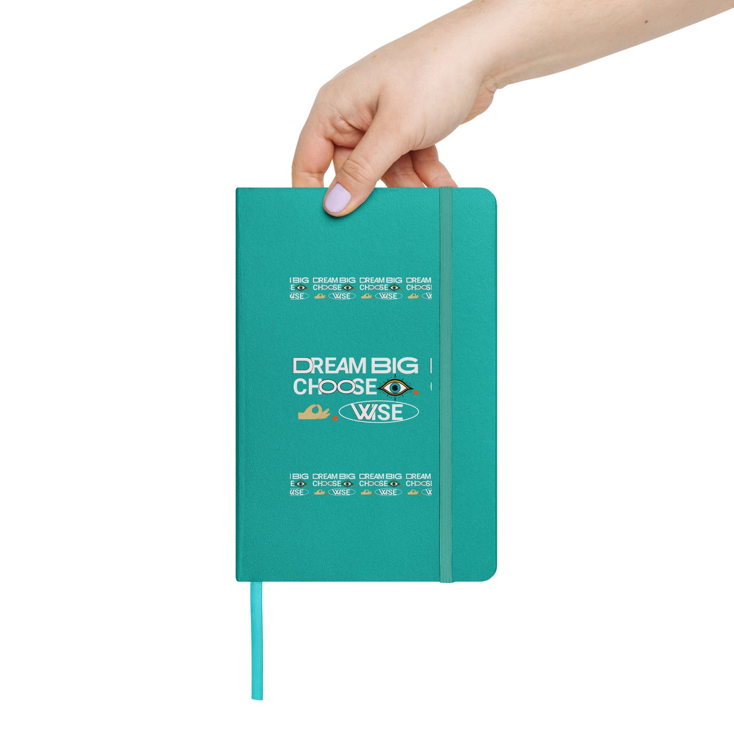 Inspirational Hardcover Notebook with Elastic Closure 'Dream Big'