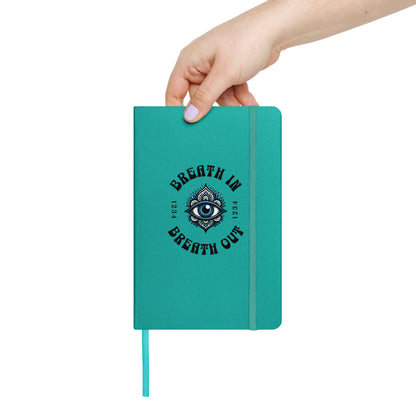 Inspirational Hardcover Notebook with Elastic Closure 'Breath in'