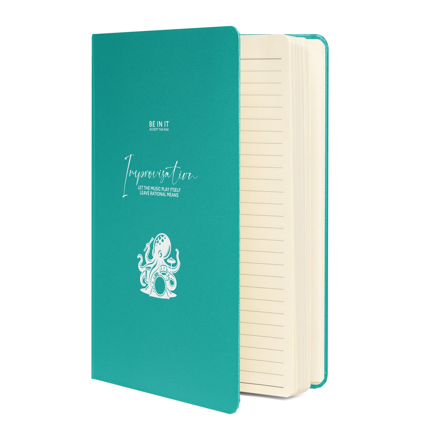 Inspirational Hardcover Notebook with Elastic Closure 'Improvisation'