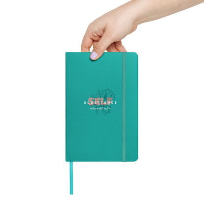 Inspirational Hardcover Notebook with Elastic Closure 'Self Acceptance'