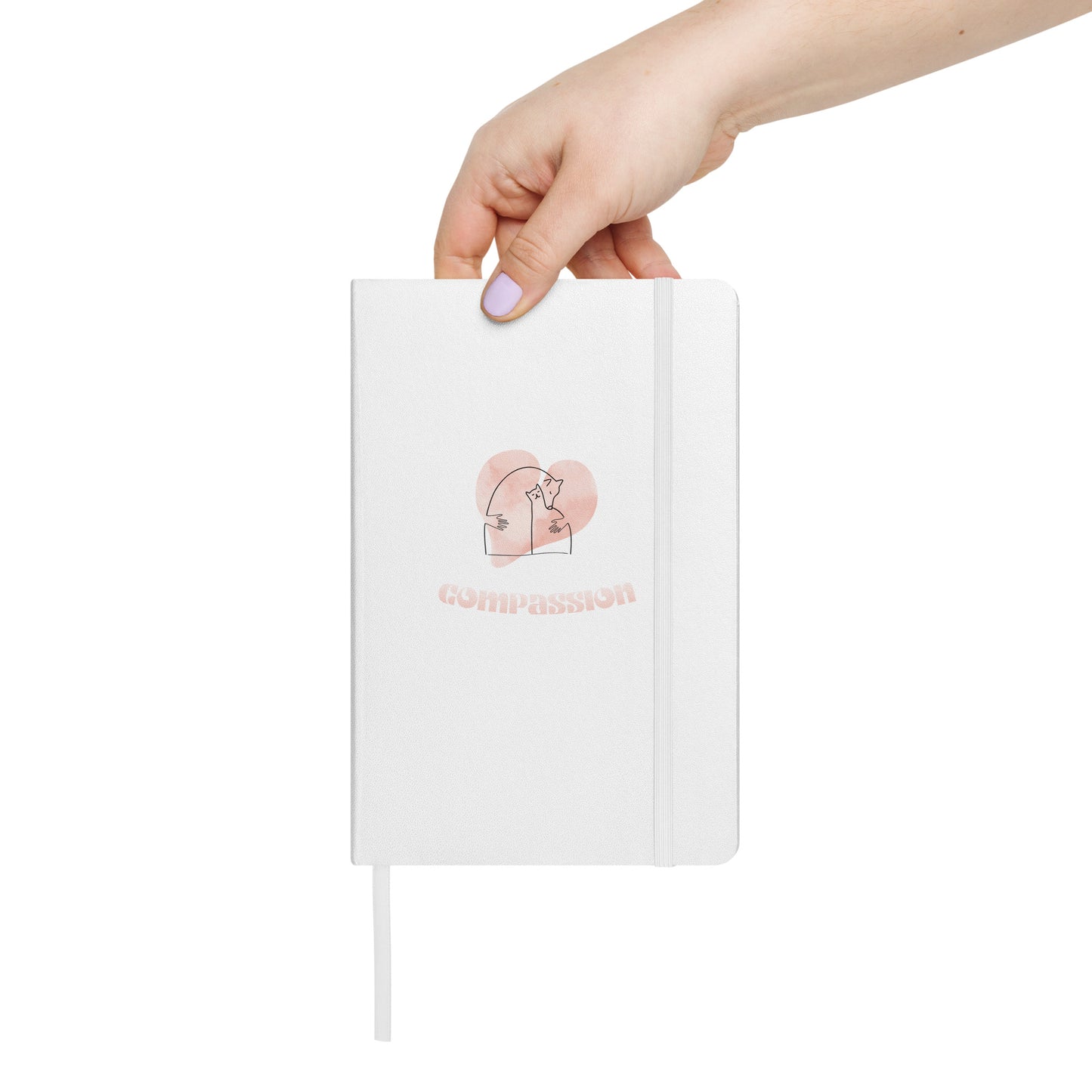 Inspirational Hardcover Notebook with Elastic Closure 'Compassion'