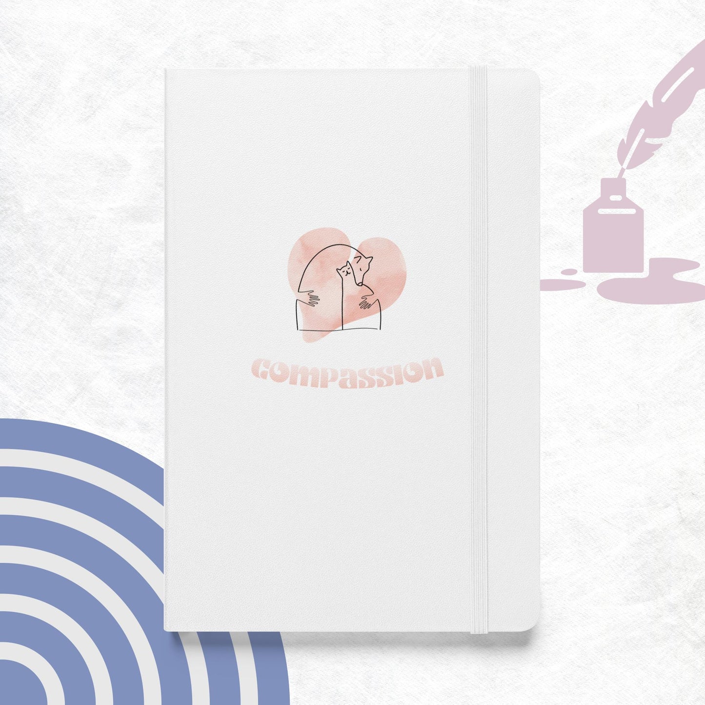 Inspirational Hardcover Notebook with Elastic Closure 'Compassion'