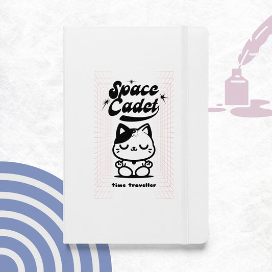 Inspirational Hardcover Notebook with Elastic Closure 'Space Cadet'