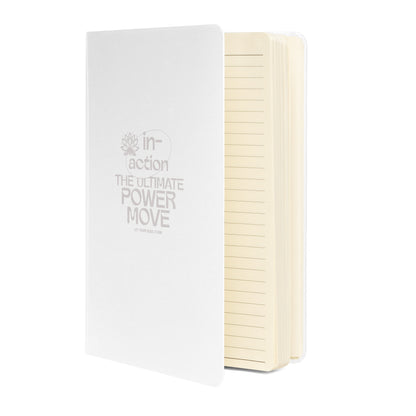 Inspirational Hardcover Notebook with Elastic Closure 'Inaction - Power Move'