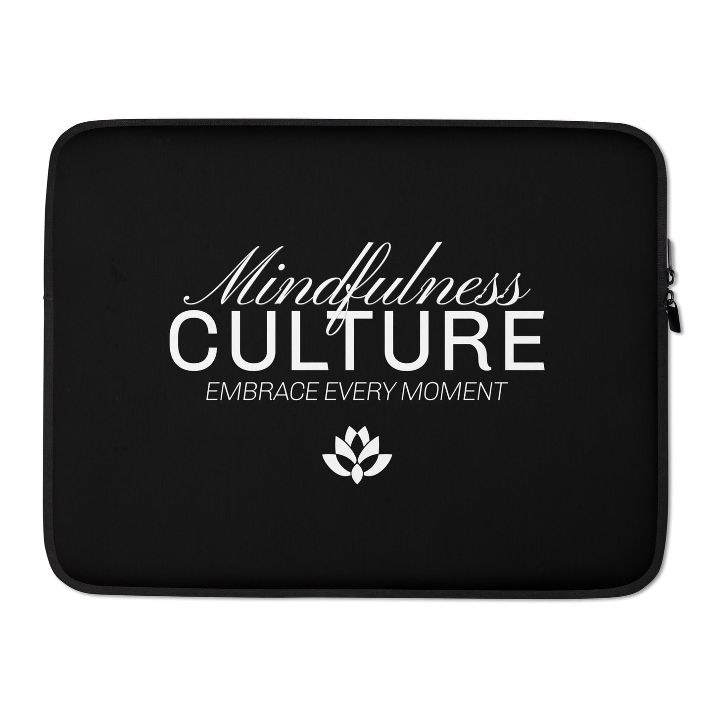 Premium Lightweight Laptop Sleeve/Case with Faux Fur Lining – Water, Oil, and Heat Resistant 'Mindfulness Culture'