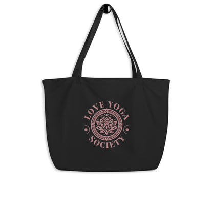 EcoTote Organic Cotton Bag - Reusable, Sustainable Shopping Tote, Eco-Friendly  'Love Yoga'