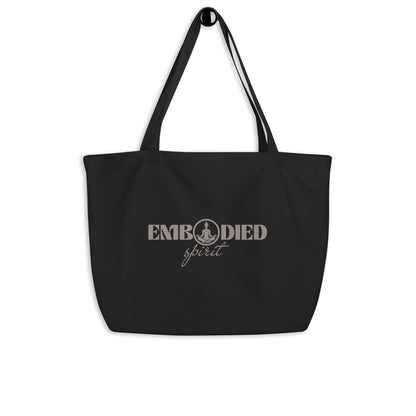 EcoTote Large Organic Cotton Bag - Reusable, Sustainable Shopping Tote, Eco-Friendly and Durable 'Embodied'