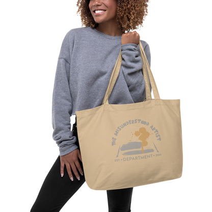 EcoTote Organic Cotton Bag LARGE - Reusable, Sustainable Shopping Tote, Eco-Friendly 'Misunderstood Artist'