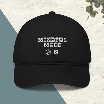 Organic Cotton Minimalist Hat - Eco-Friendly Sustainable Cap 'Mindful Mode OM'