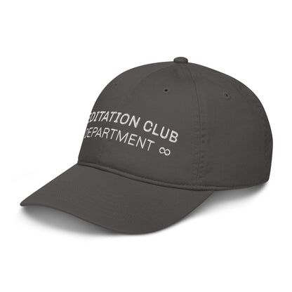 Organic Cotton Minimalist Hat - Eco-Friendly Sustainable Cap 'Meditation Club Department'