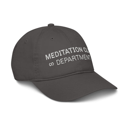 Organic Cotton Minimalist Hat - Eco-Friendly Sustainable Cap 'Meditation Club Department'