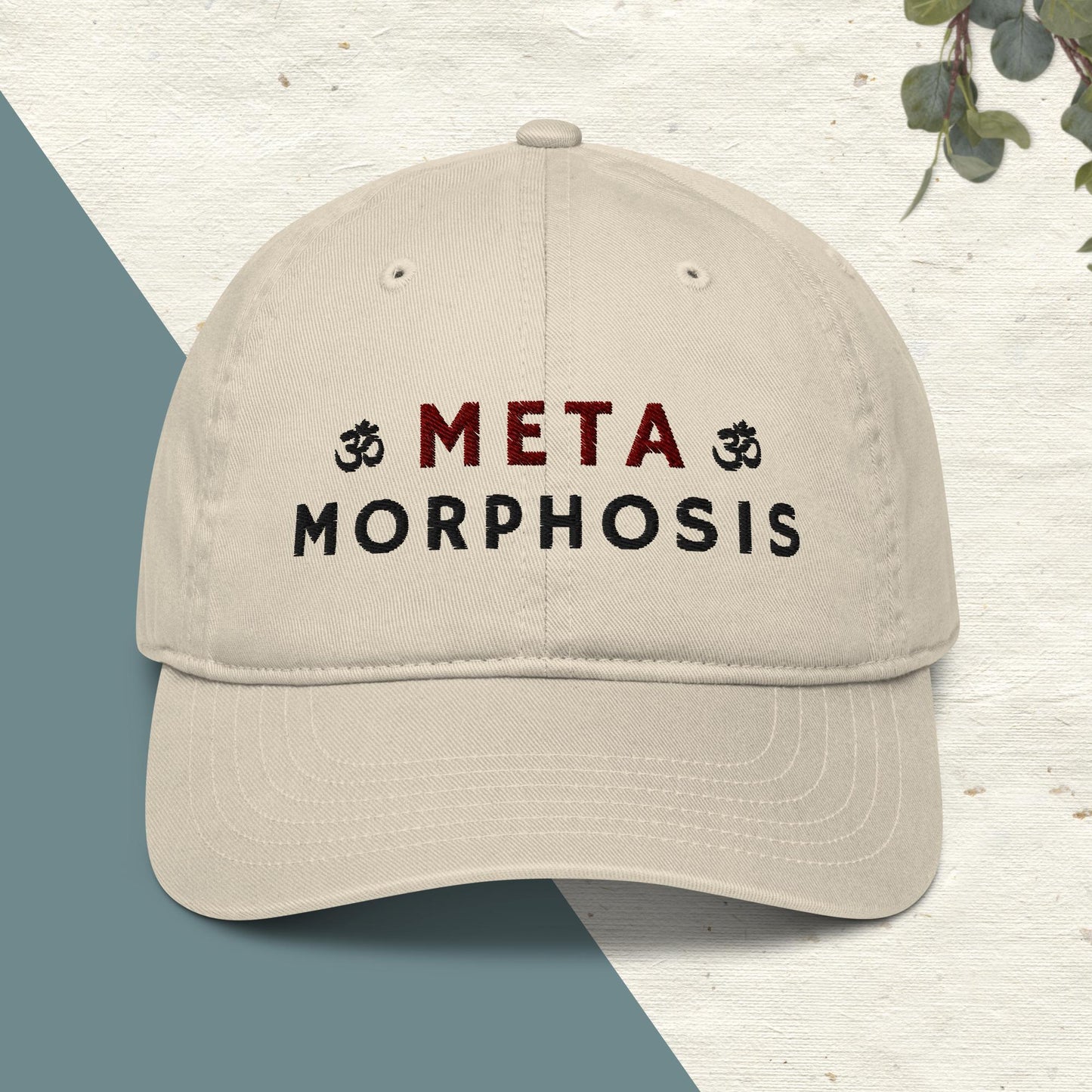 Organic Cotton Minimalist Hat Beige - Eco-Friendly Sustainable Cap 'Metamorphosis'