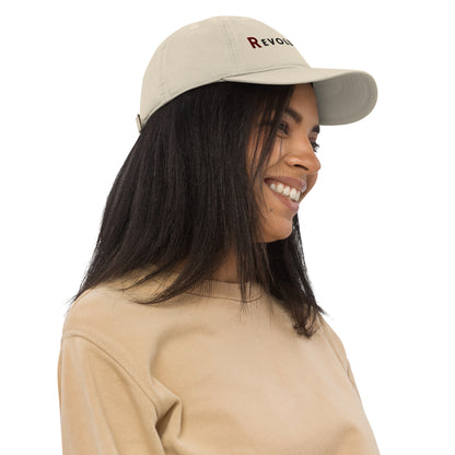 Organic Cotton Minimalist Hat - Eco-Friendly Sustainable Cap 'R-Evolution' Beige