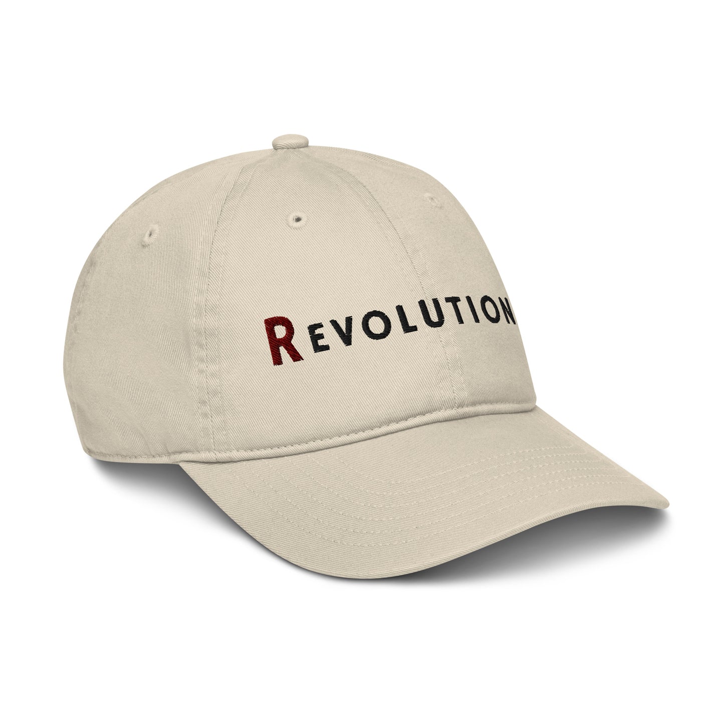 Organic Cotton Minimalist Hat - Eco-Friendly Sustainable Cap 'R-Evolution' Beige