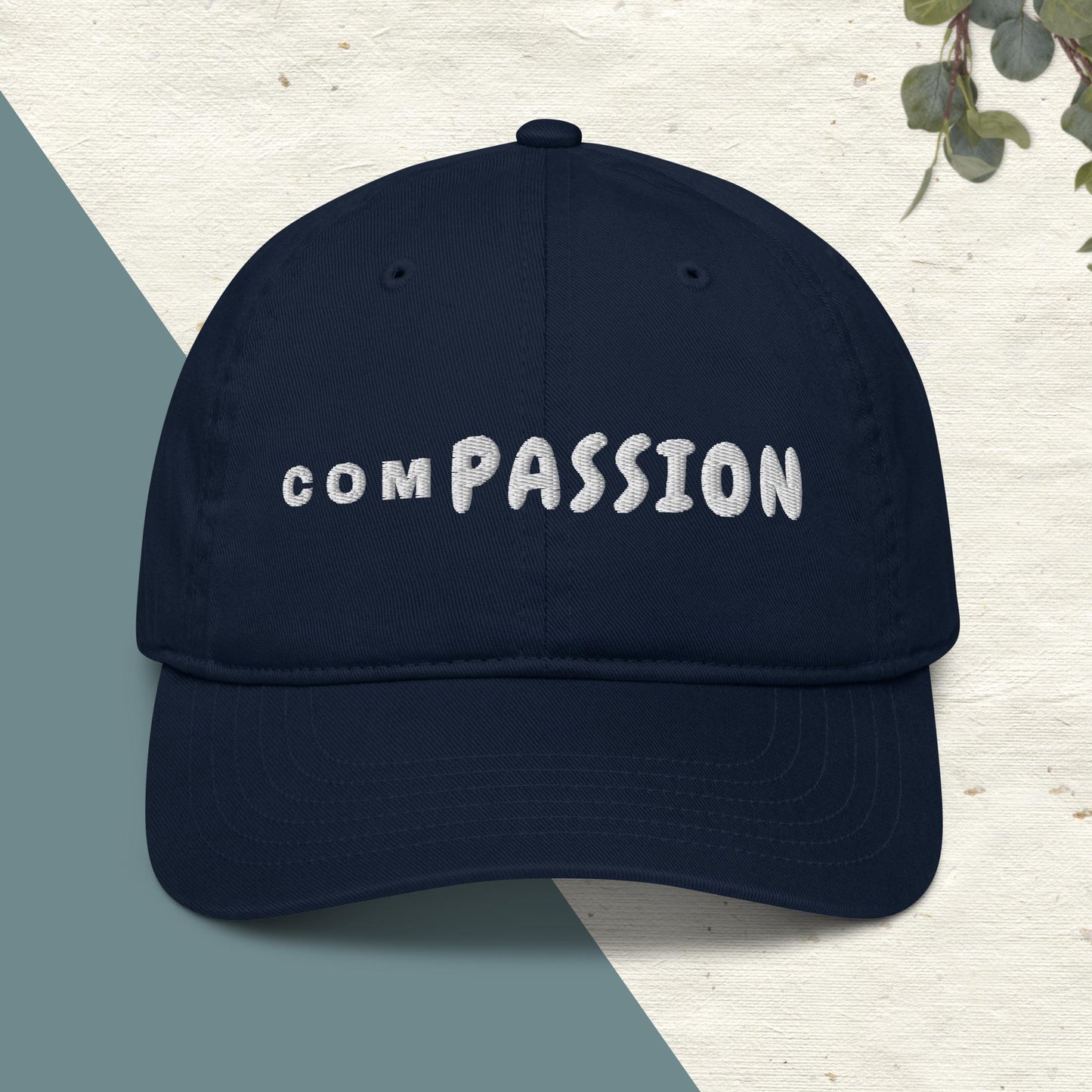 Organic Cotton Minimalist Hat - Eco-Friendly Sustainable Cap 'Compassion'