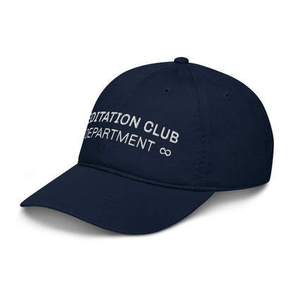 Organic Cotton Minimalist Hat - Eco-Friendly Sustainable Cap 'Meditation Club Department'