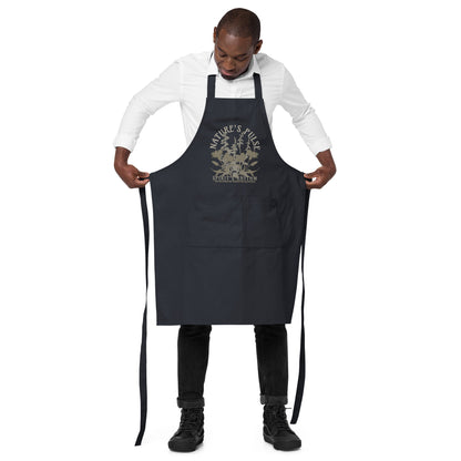 Organic Cotton Apron with Adjustable Straps and Front Pocket - Minimalist Eco-Friendly 'Nature's Pulse'