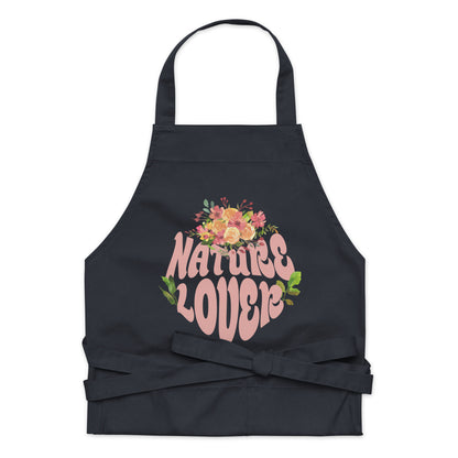 Organic Cotton Apron with Adjustable Straps and Front Pocket - Minimalist Eco-Friendly'Nature Lover'