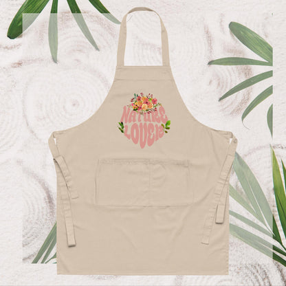 Organic Cotton Apron with Adjustable Straps and Front Pocket - Minimalist Eco-Friendly'Nature Lover'