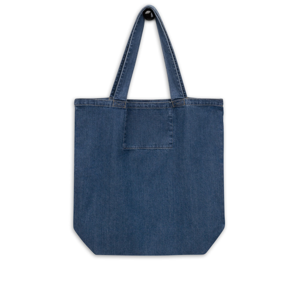 Denim EcoTote Organic Cotton Bag - Reusable, Sustainable Shopping Tote, Eco-Friendly  'Nature Inspires Harmony'