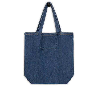 Denim EcoTote Organic Cotton Bag - Reusable, Sustainable Shopping Tote, Eco-Friendly 'Glow Love'