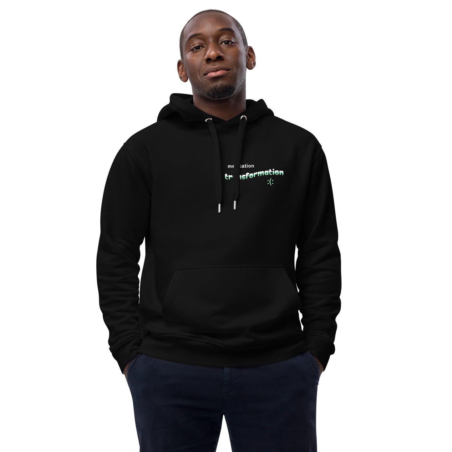 Organic Cotton Hoodie - Eco-Friendly, Soft, Sustainable 'Meditation Transformation'