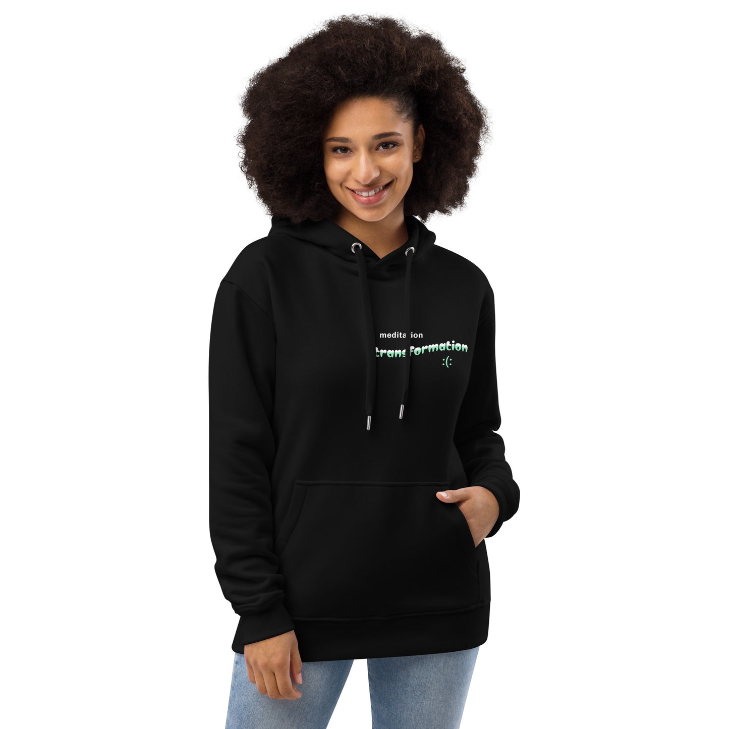 Organic Cotton Hoodie - Eco-Friendly, Soft, Sustainable 'Meditation Transformation'