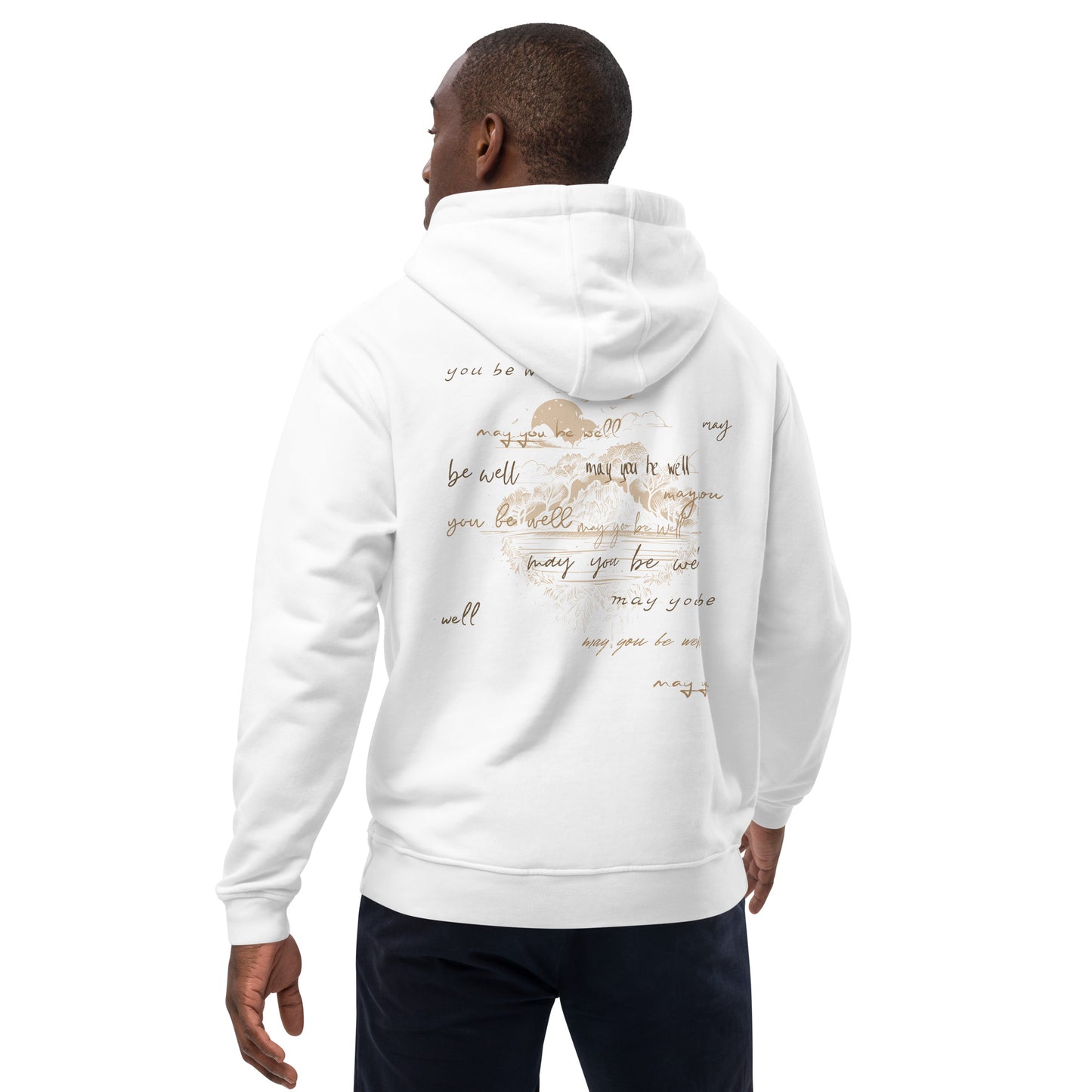 Organic Cotton Hoodie - Eco-Friendly, Soft, Sustainable  'Metta Wishes'