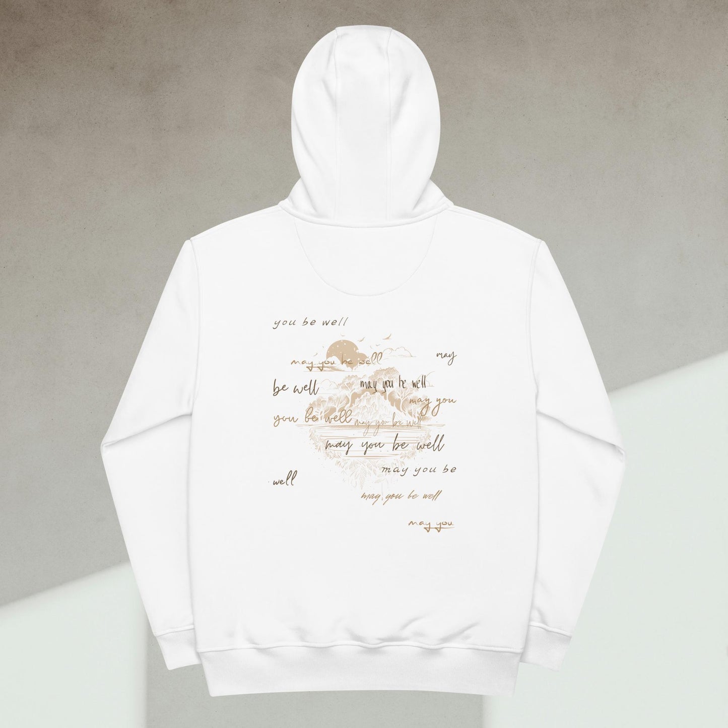 Organic Cotton Hoodie - Eco-Friendly, Soft, Sustainable  'Metta Wishes'