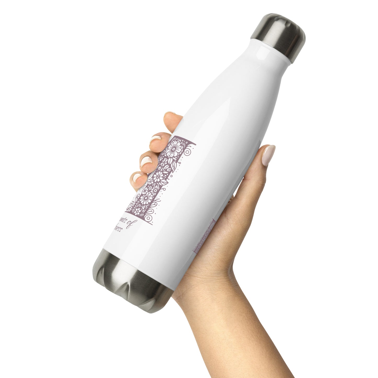 Stainless Steel Water Bottle - Durable, Insulated, and BPA-Free Hydration 'M is For Moments of Mindfluness'