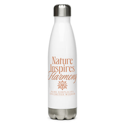 Stainless Steel Water Bottle - Durable, Insulated, and BPA-Free Hydration 'Nature Inspires Harmony'