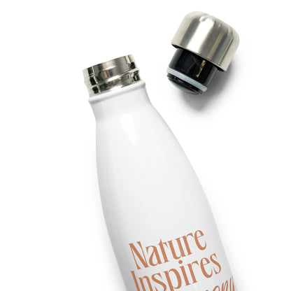 Stainless Steel Water Bottle - Durable, Insulated, and BPA-Free Hydration 'Nature Inspires Harmony'