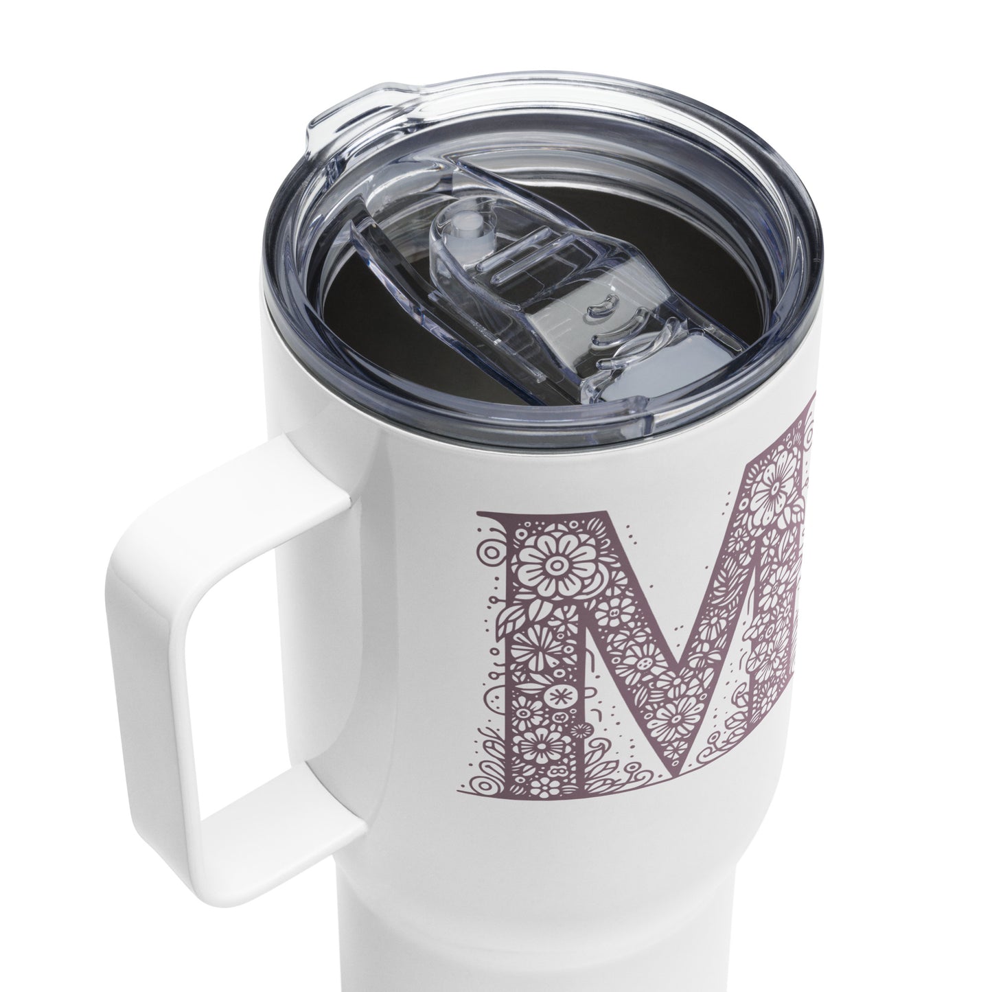 Travel Mug - Sleek, Durable, Spill-Proof with Temperature Control 'M is For Moments of Mindfulness'