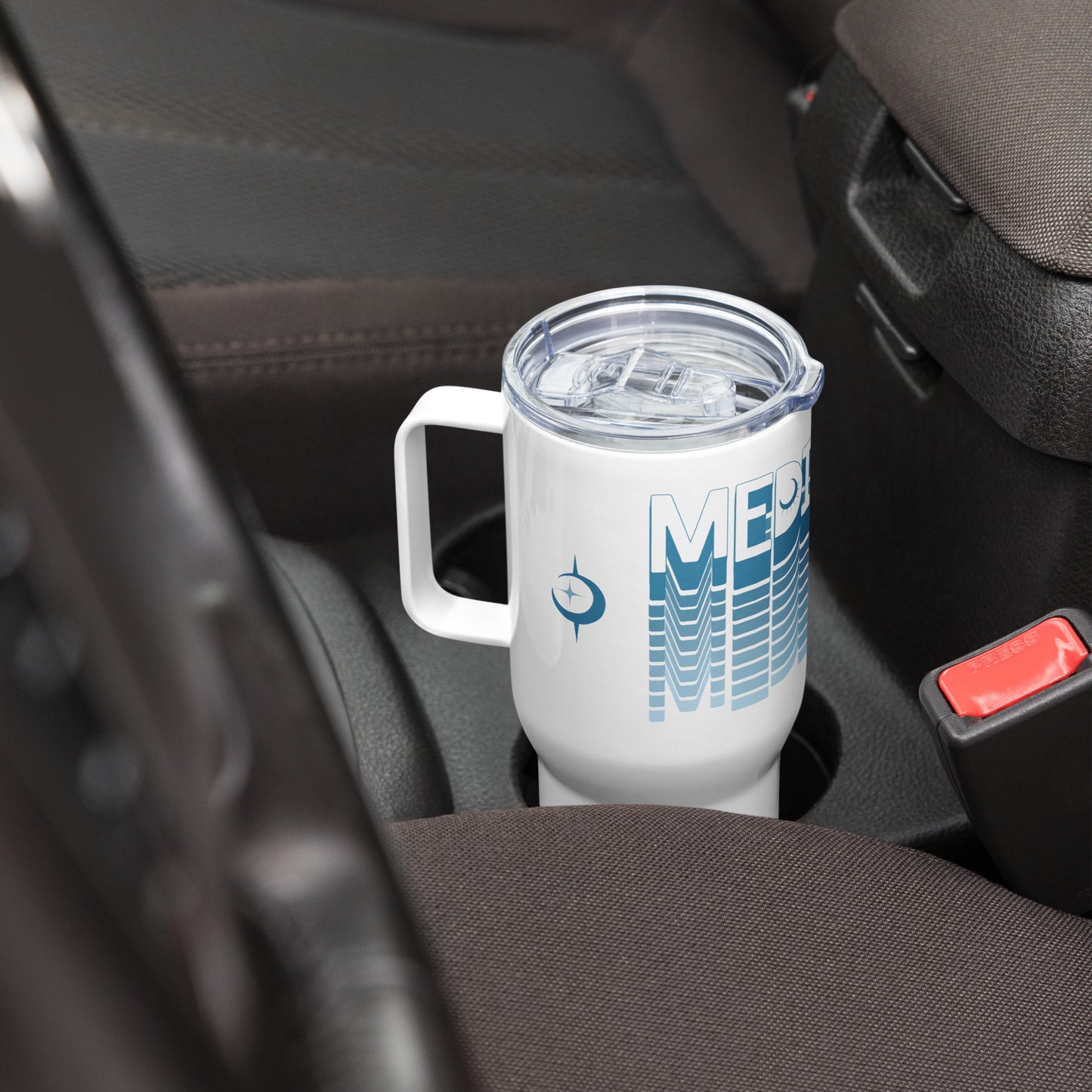 "Elevated Travel Mug - Sleek, Durable, Spill-Proof with Temperature Control 'Meditation'