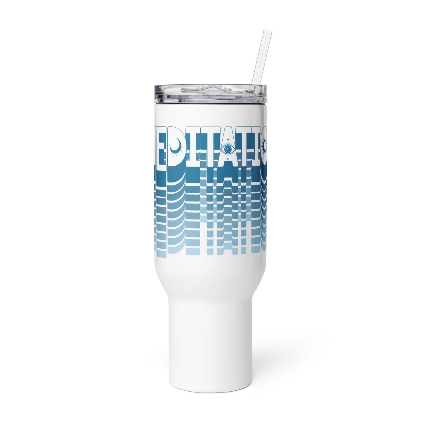 "Elevated Travel Mug - Sleek, Durable, Spill-Proof with Temperature Control 'Meditation'