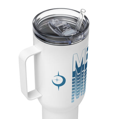 "Elevated Travel Mug - Sleek, Durable, Spill-Proof with Temperature Control 'Meditation'