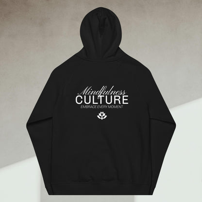 Organic Cotton Raglan Hoodie - Eco-Friendly, Soft, Sustainable  'Mindfulness Culture'