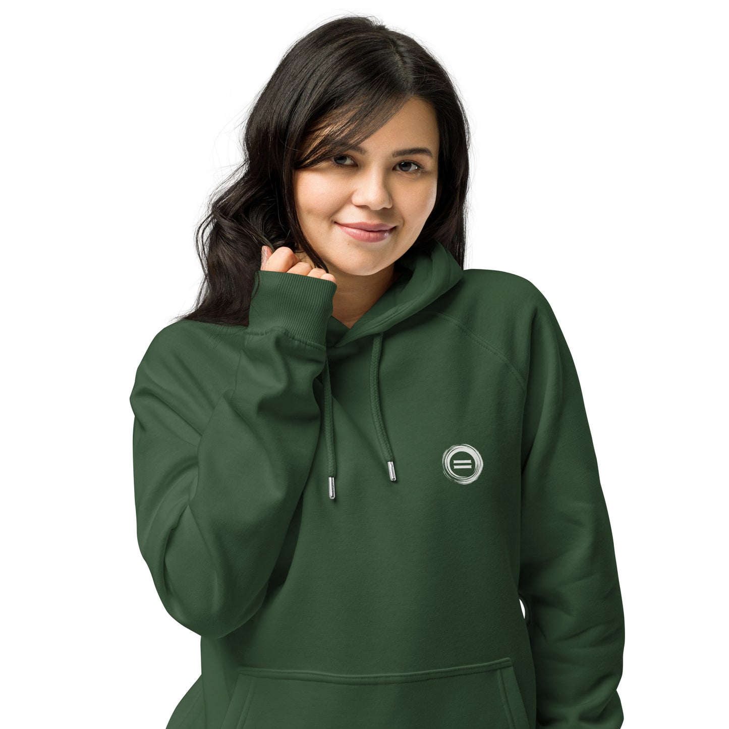 Organic Cotton Raglan Hoodie - Eco-Friendly, Soft, Sustainable 'Harmony Over Hustle'