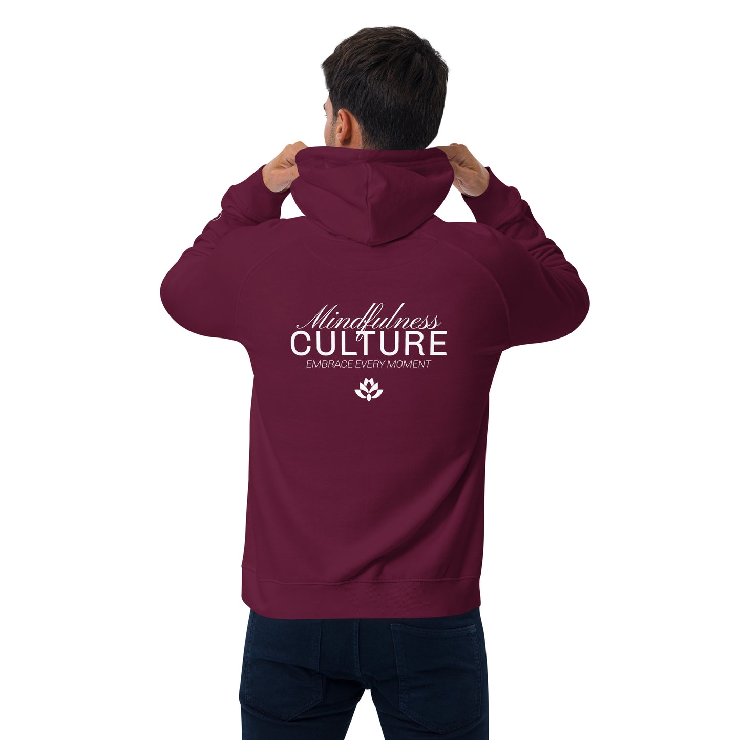 Organic Cotton Raglan Hoodie - Eco-Friendly, Soft, Sustainable  'Mindfulness Culture'