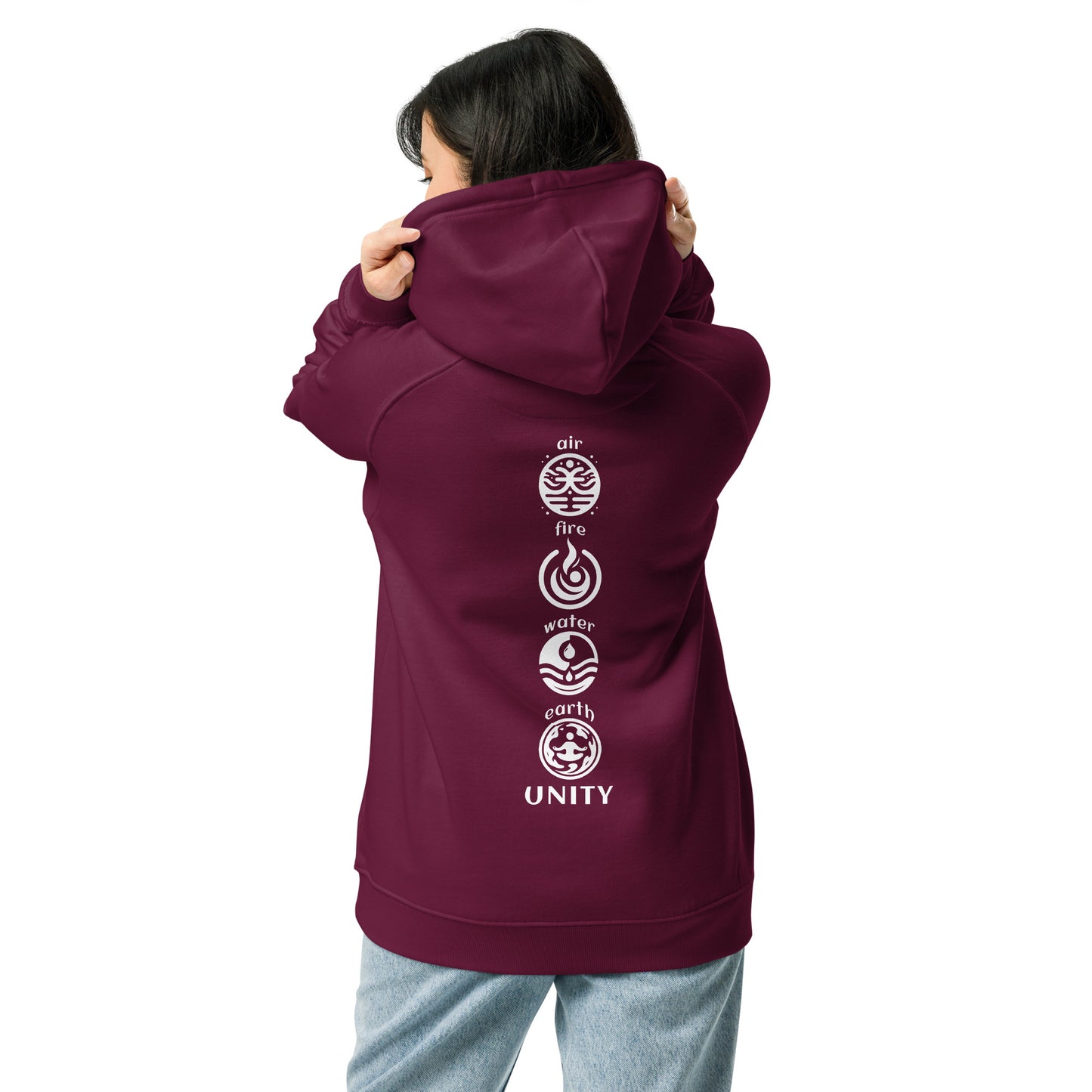 Organic Cotton Raglan Hoodie - Eco-Friendly, Soft, Sustainable Hoodie  'Unity'