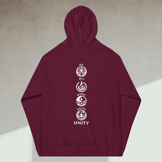 Organic Cotton Raglan Hoodie - Eco-Friendly, Soft, Sustainable Hoodie  'Unity'