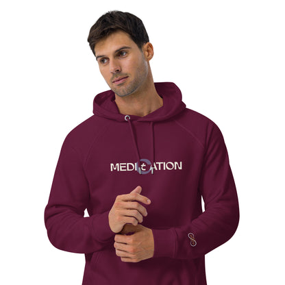 Organic Cotton Raglan Hoodie - Eco-Friendly, Soft, Sustainable 'Meditation'