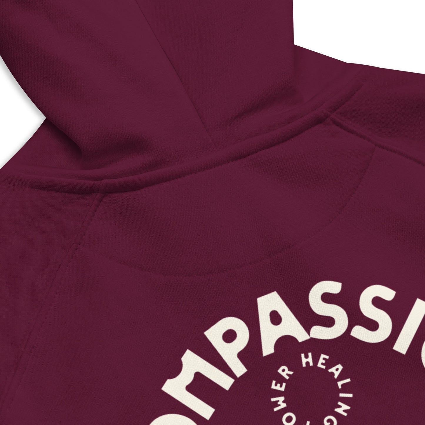 Organic Cotton Raglan Hoodie - Eco-Friendly, Soft, Sustainable 'Compassion - Healing'