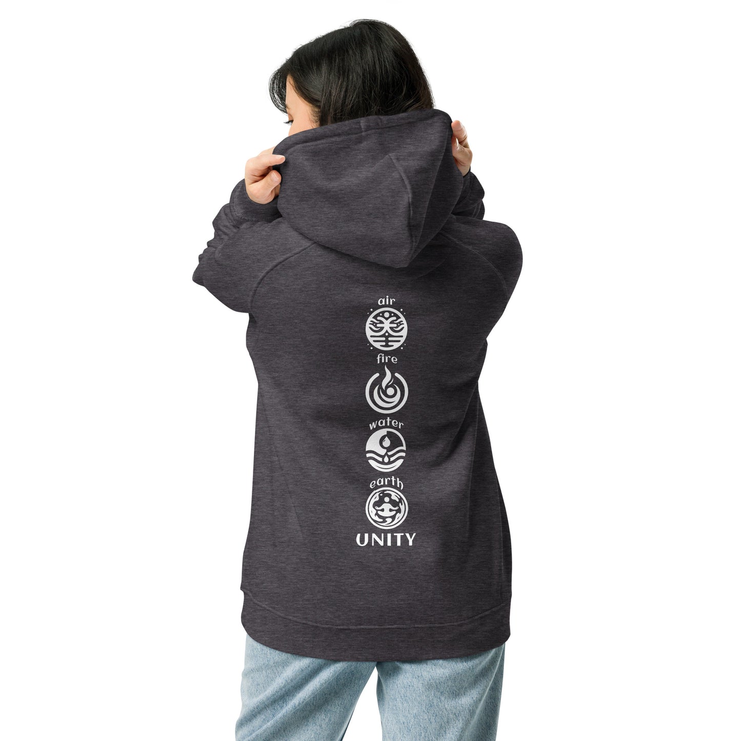 Organic Cotton Raglan Hoodie - Eco-Friendly, Soft, Sustainable Hoodie  'Unity'