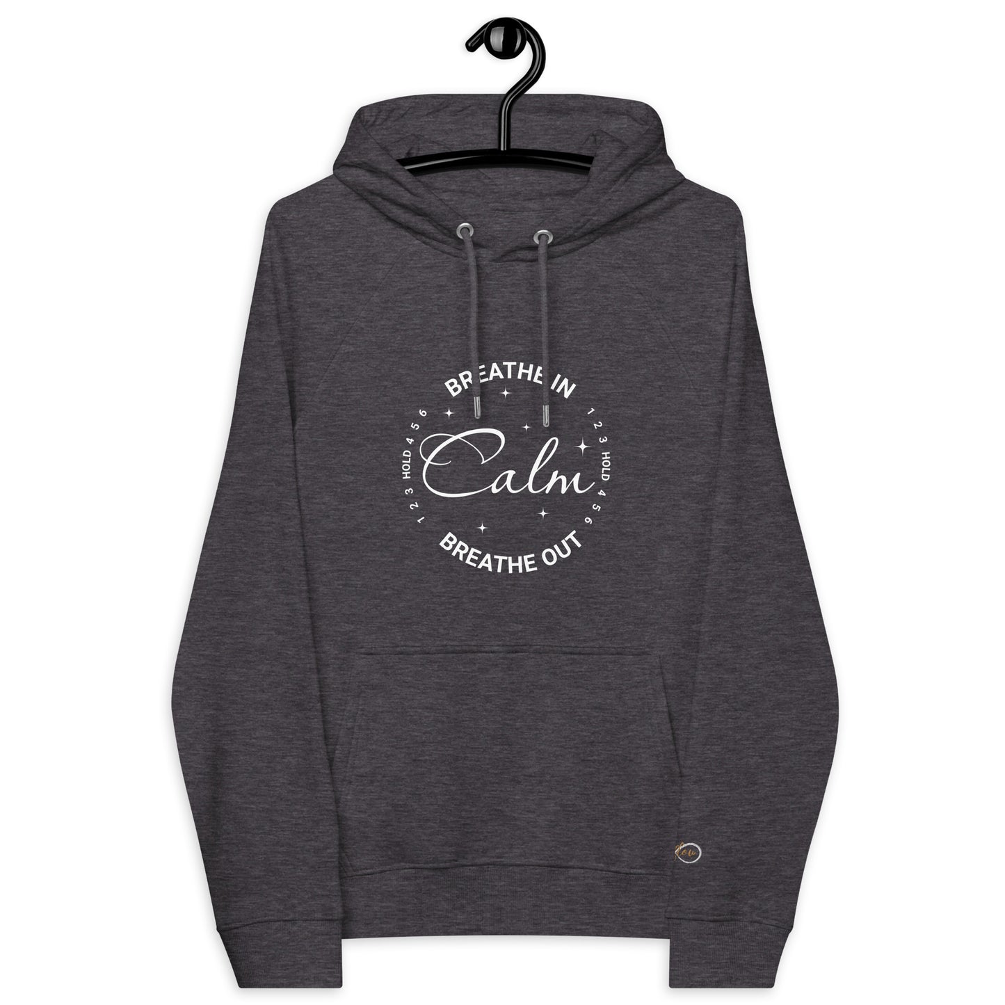 Organic Cotton Raglan Hoodie - Eco-Friendly, Soft, Sustainable Hoodie 'Calm breath'