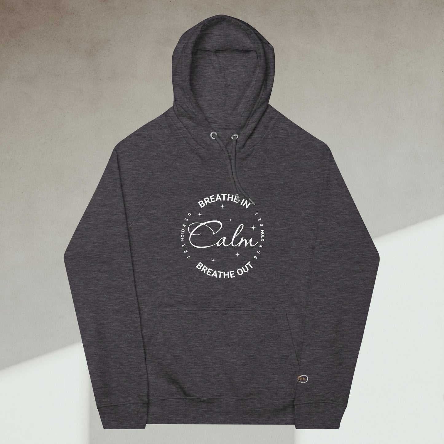 Organic Cotton Raglan Hoodie - Eco-Friendly, Soft, Sustainable Hoodie 'Calm breath'