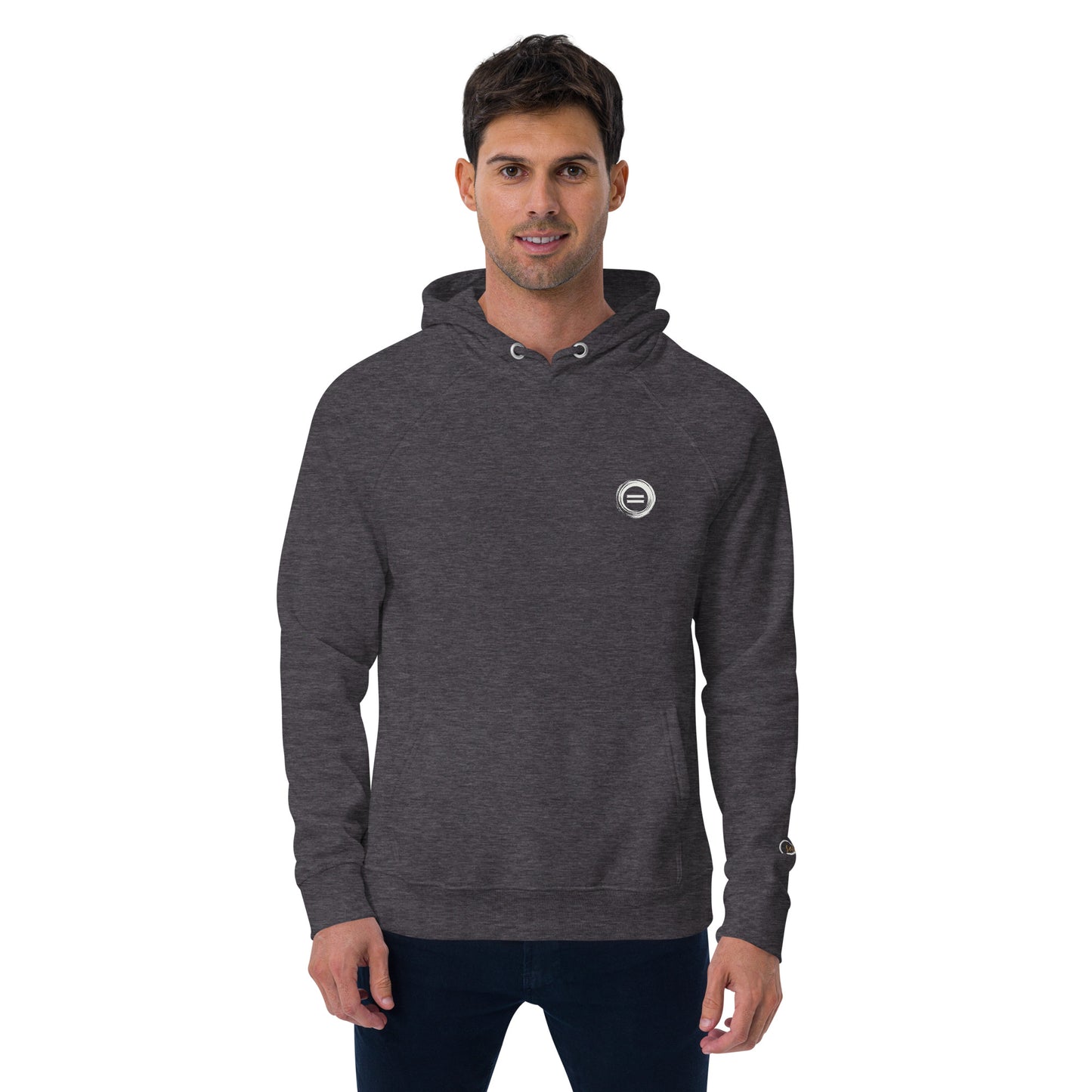 Organic Cotton Raglan Hoodie - Eco-Friendly, Soft, Sustainable 'Harmony Over Hustle'