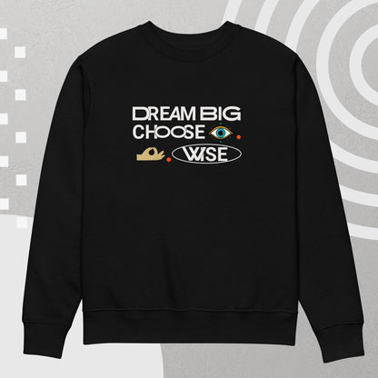 Unisex Organic Cotton Sweatshirt – Soft, Durable, Eco-Friendly, Comfort & Style 'Choose Wise'