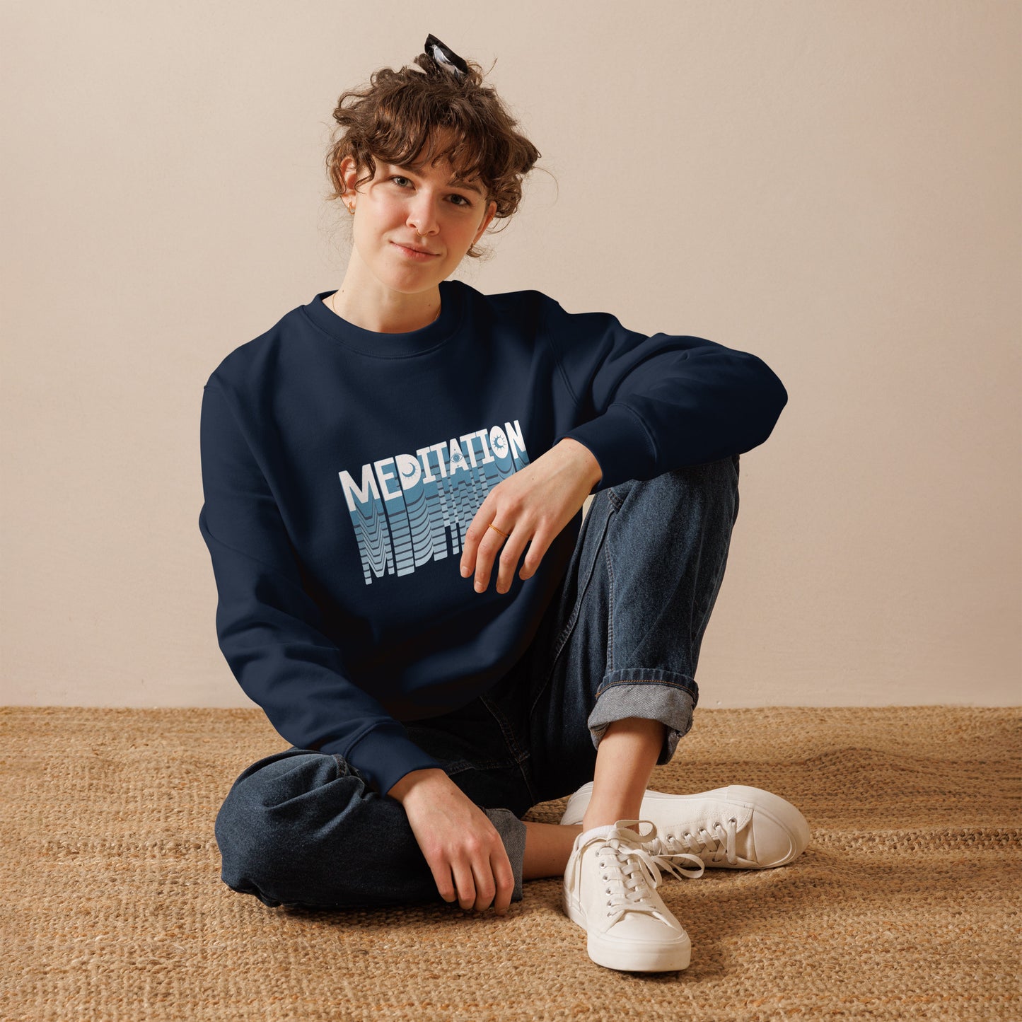 Unisex Organic Cotton Sweatshirt – Soft, Durable, Eco-Friendly, Comfort & Style 'Meditation'